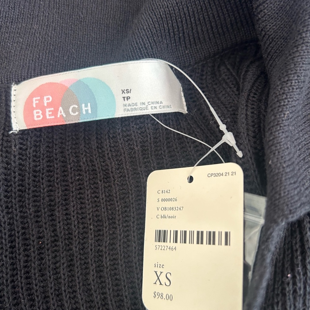 Free People Charcoal Ribbed Button-Up Top - Picture 8 of 9